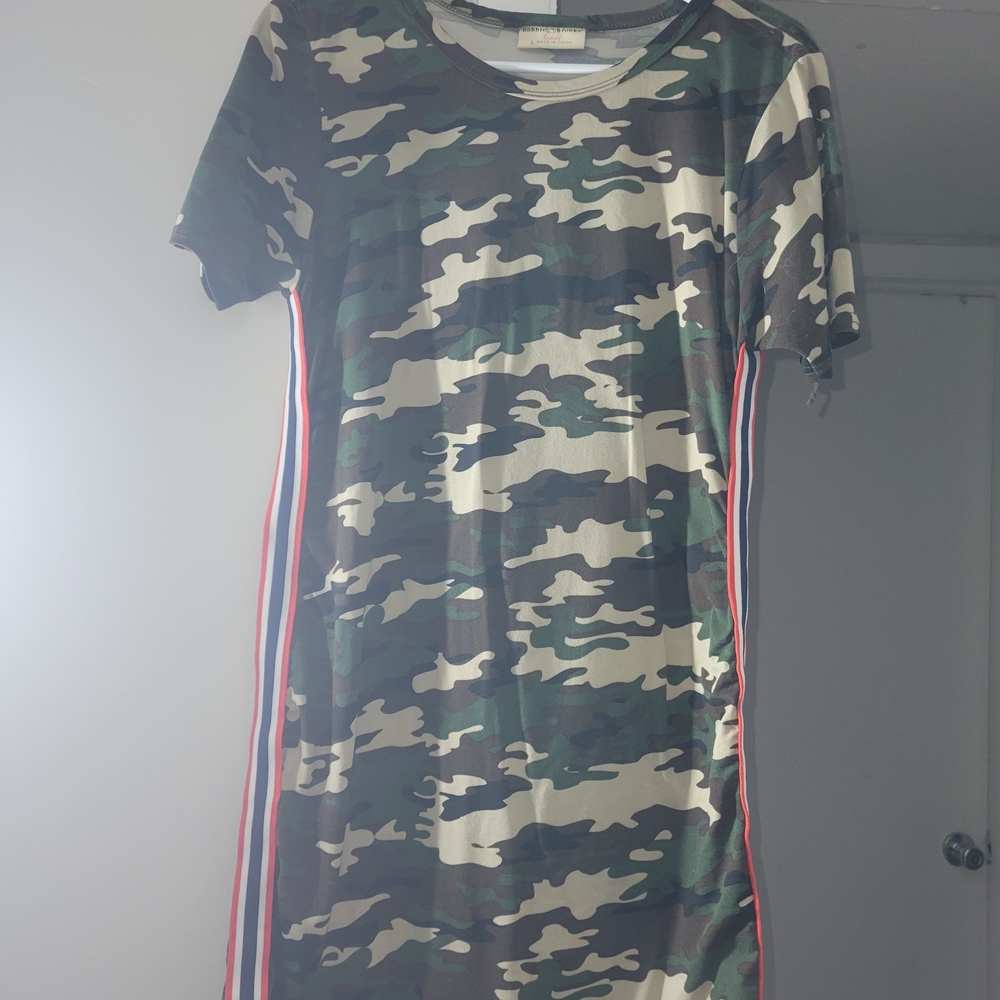 Bobbie Brooks Camouflage T-Shirt Dress